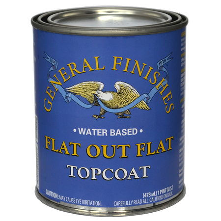 GENERAL FINISHES 1 Pt Clear Flat Out Flat Water-Based Topcoat, Flat FPT